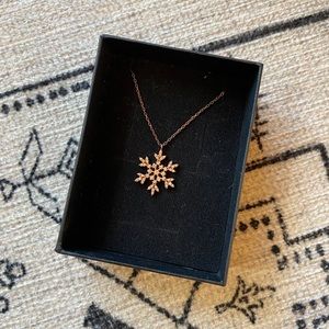 Rose Gold Snowflake Necklace